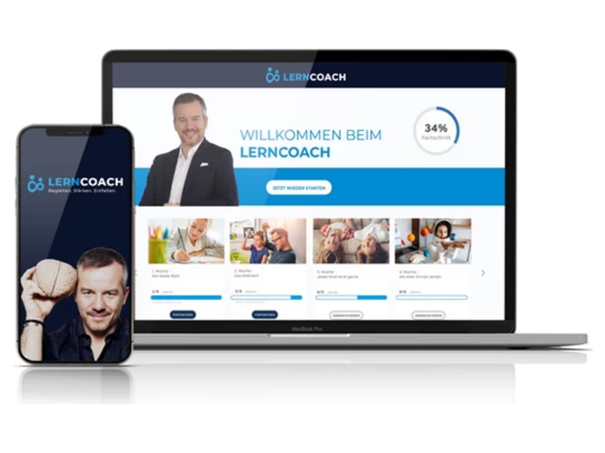 LernCOACH Ausbildung: Lernplattform auf Laptop und Smartphone